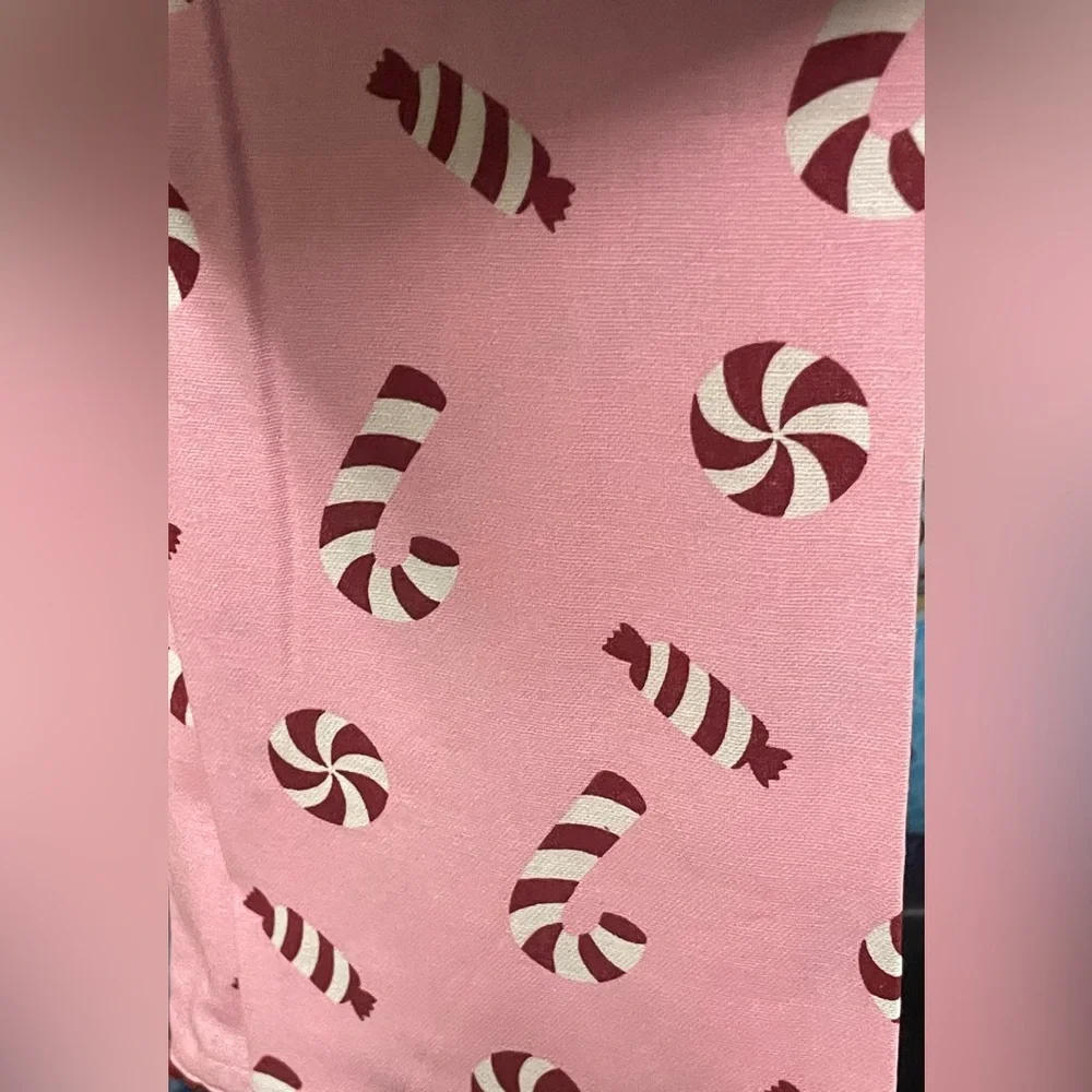 Holly Jolly‎ Teal and Pink Candy Cane Kitchen Towel Set! NWT!